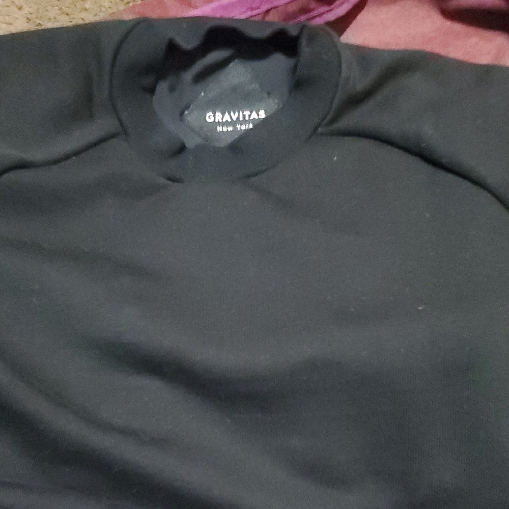 Gravitas New York Shirt Long Sleeve Sweatshirt Raglan Sleeve Mens Sz XS Black - Picture 2 of 15